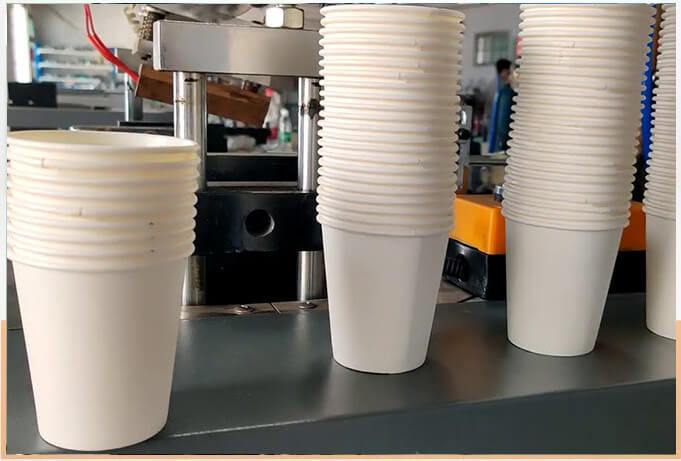 Paper cup making machine display